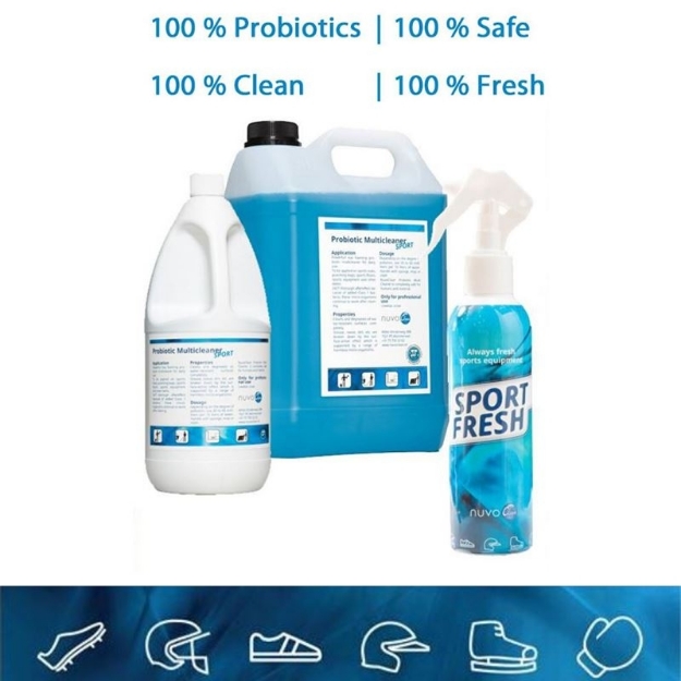 Poza cu SOLUTIE ANTIBACTERIANA DE CURATARE - NUVO SPORT FRESH GYM CLEANER - 2 LITRI