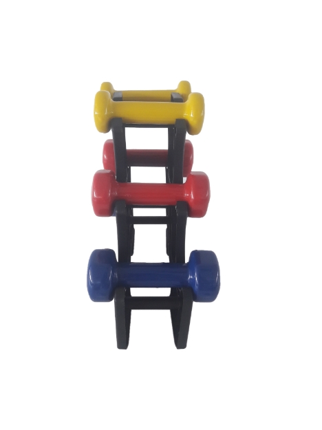 Poza cu Set gantere aerobic cu suport inclus, 3 perechi, 6 kg, Dayu Fitness