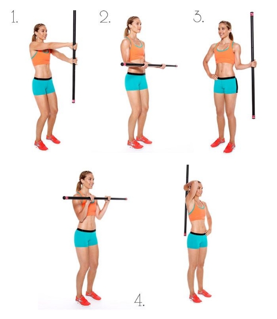 Poza cu Bara de exercitiu pentru tonifiere 1 - 5 kg DY-BR-080 Dayu Fitness