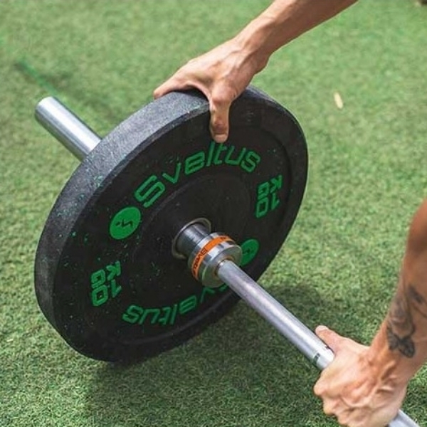 Bara olimpica 220 cm, otel cromat, incarcare 680 kg, Sveltus - 1 | YEO