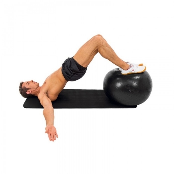 Minge fitness ANTI BURST, pompa inclusa, 55 cm, negru, TheWay Fitness - 2 | YEO