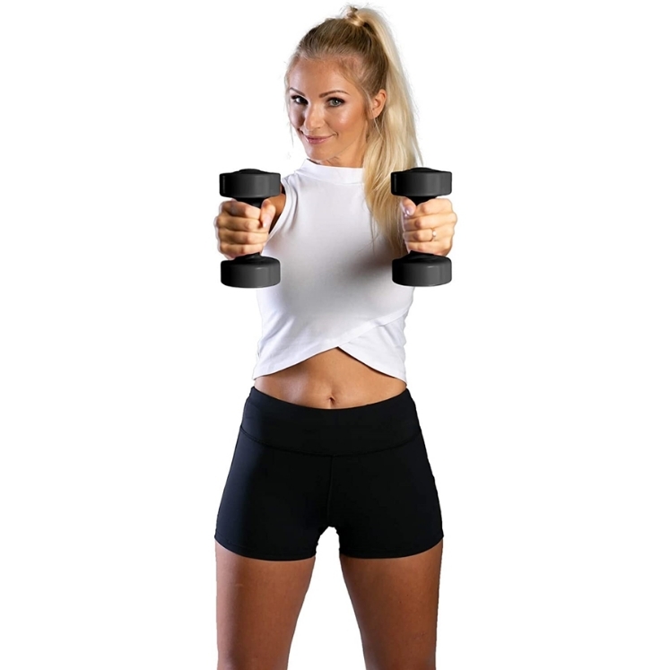 Poza cu Set gantere 2x4 kg, negru, TheWay Fitness