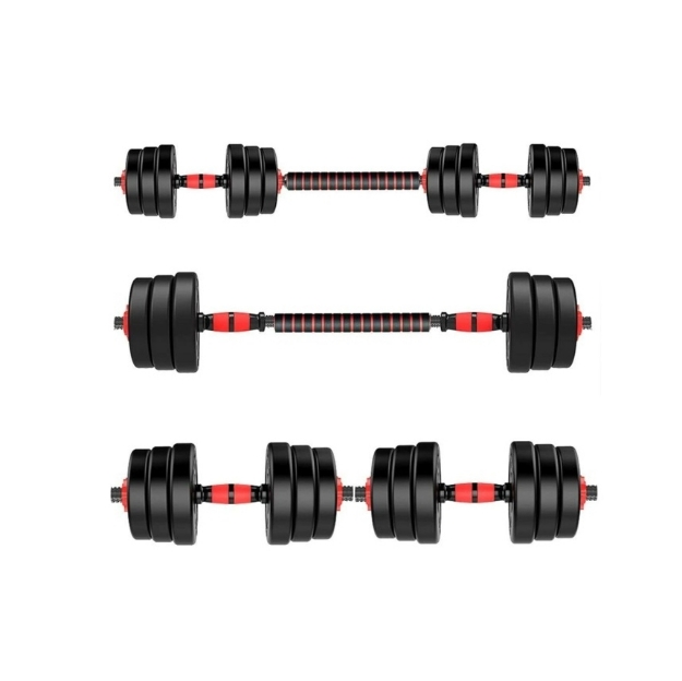 Poza cu Set gantere si bara Eco YLK002, 20, 30, 40 kg, Hiperlion