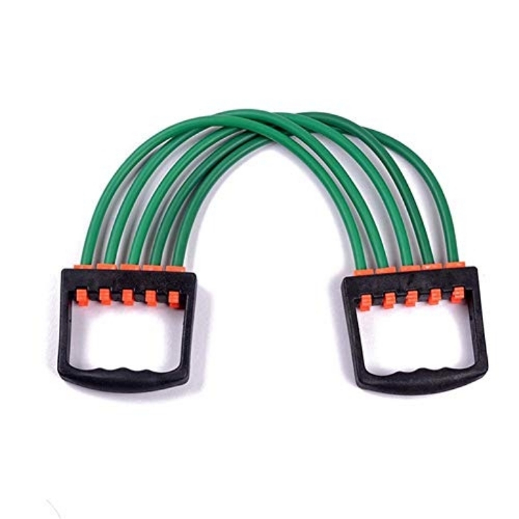 Poza cu Extensor fitness cu 5 corzi elastice si manere, 0.5 kg