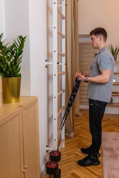 Spalier BenchK 700W, cu un cadru de otel si 9 bare din fag masiv - 3 | YEO