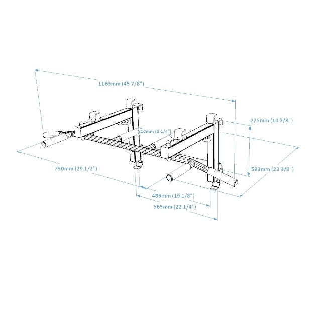 Poza cu Bara de tractiune PB3W convertibila cu 6 manere pentru spalierele BenchK 