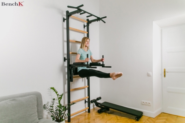 Spalier BenchK 722B, cu bara de tractiune fixa din otel si suport spate - 1 | YEO