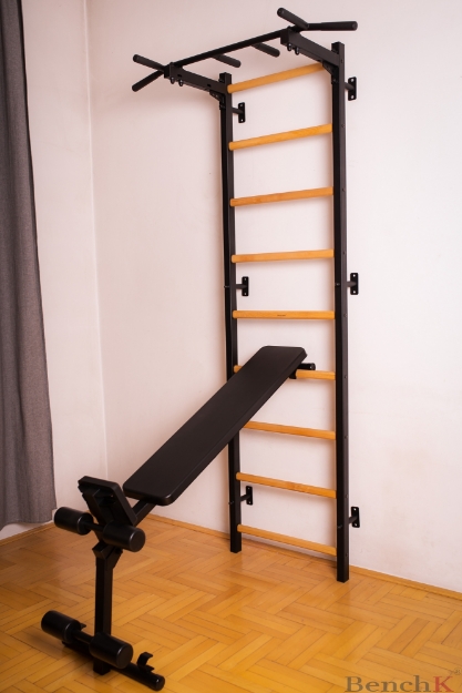 Poza cu Spalier BenchK 731B,  cu bara de tractiune convertibila din otel cu 6 manere