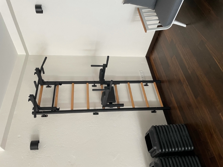 Poza cu Spalier BenchK 731B,  cu bara de tractiune convertibila din otel cu 6 manere