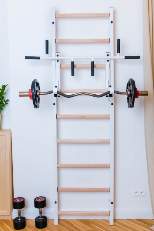 Poza cu Spalier BenchK 731W,  cu bara de tractiune convertibila din otel cu 6 manere