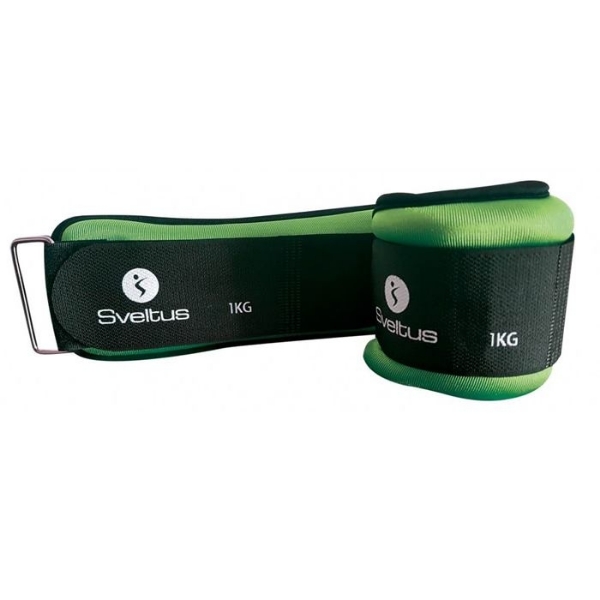 Set greutati pentru incheieturi Sveltus, 1 kg, verde