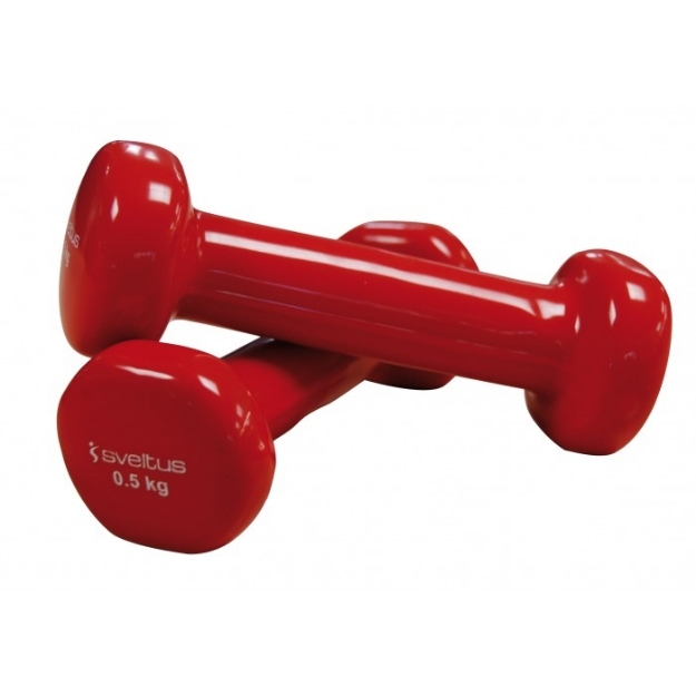 Poza cu Set gantere aerobic epoxy de 2x0,5 kg, Sveltus, rosu