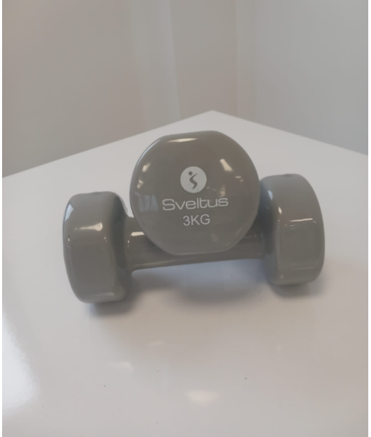Poza cu Set gantere aerobic epoxy de 2x3 kg, Sveltus, gri