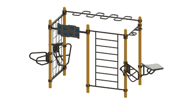 STATIE DE ANTRENAMENT OUTDOOR CU OBSTACOLE, ELEMENT FITNESS