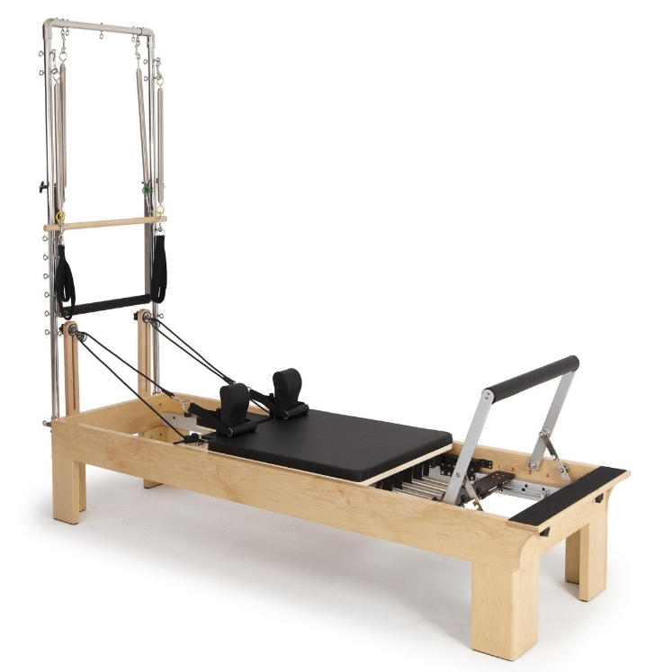 Poza cu Reformer Pilates Physio Wood cu Turn Profesional – pentru Recuperare Medicală și Fizioterapie