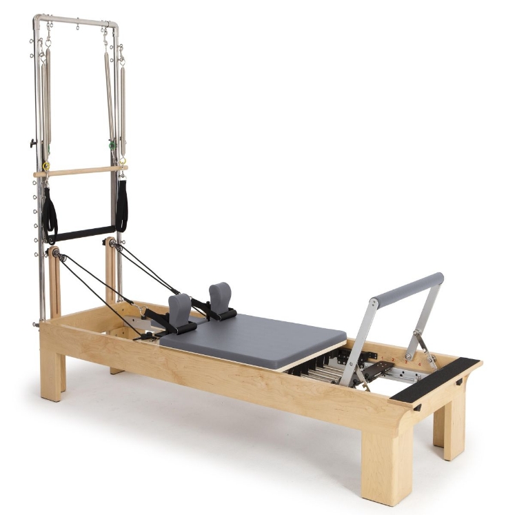 Poza cu Reformer Pilates Physio Wood cu Turn Profesional – pentru Recuperare Medicală și Fizioterapie
