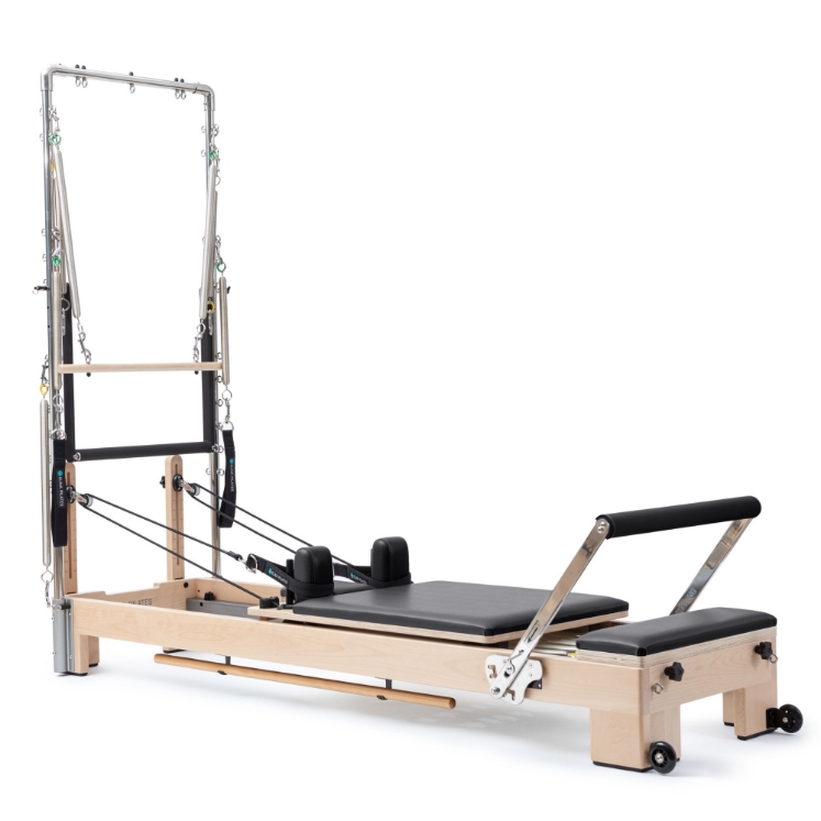 Poza cu Reformer Pilates Lignum din Lemn cu Turn Profesional – pentru Acasă și Studiouri