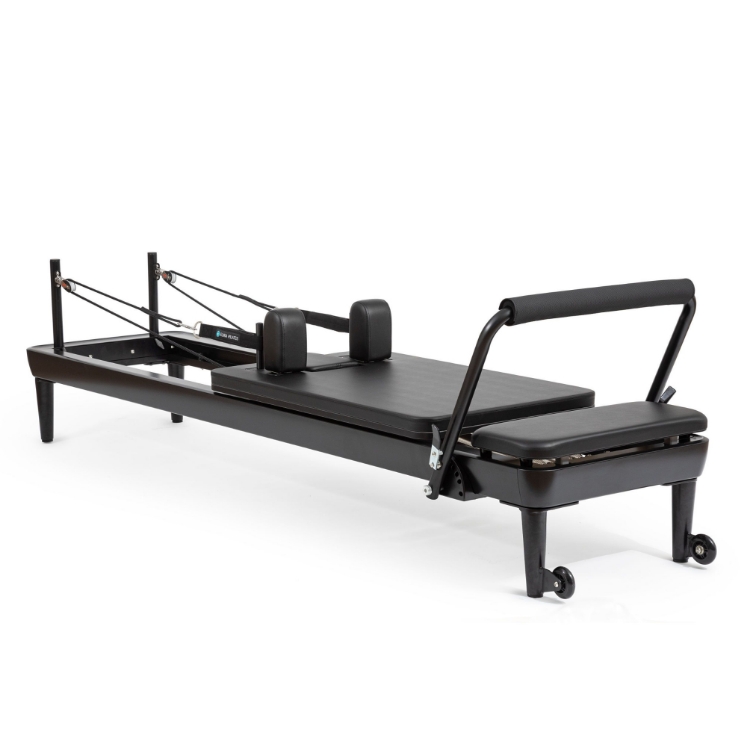 Poza cu Reformer Pilates Nubium Black Edition – Premium pentru Acasă și Studiouri