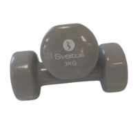 Poza cu Set gantere aerobic epoxy de 2x3 kg, Sveltus, gri