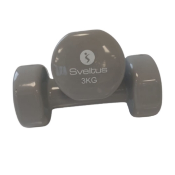 Poza cu Set gantere aerobic epoxy de 2x3 kg, Sveltus, gri