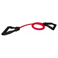 Poza cu Tub elastic fitness cu manere , extensor 1.16 m, Sveltus, rosu