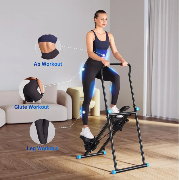 Poza cu Stepper vertical fitness, Merach, alb-gri