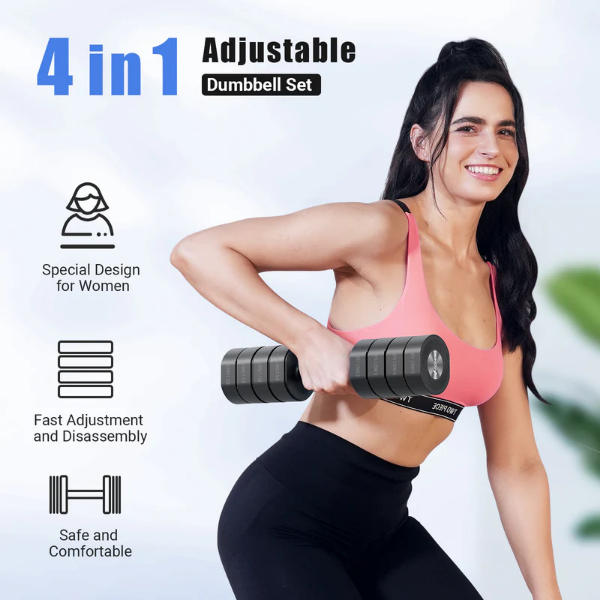 Set gantere reglabile 8 kg ( 2 x 4 kg), Merach - 1 | YEO