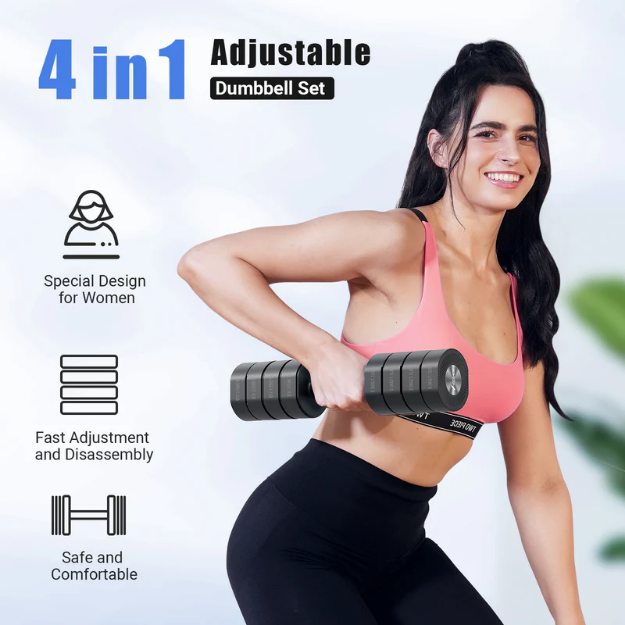 Poza cu Set gantere reglabile 8 kg ( 2 x 4 kg), Merach