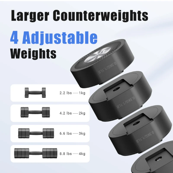Set gantere reglabile 8 kg ( 2 x 4 kg), Merach - 3 | YEO