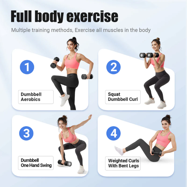 Set gantere reglabile 8 kg ( 2 x 4 kg), Merach - 4 | YEO