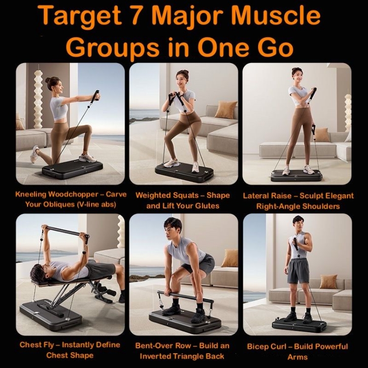 Poza cu Statie Pneumatica Multifunctionala Power Fitness, Merach