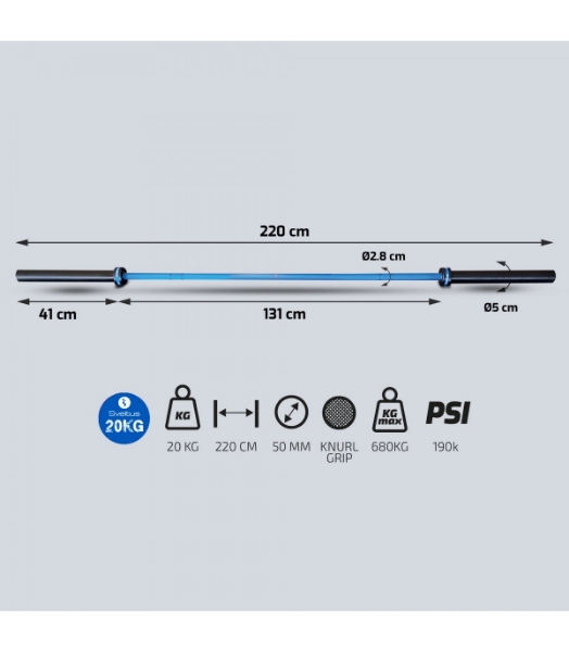 Bara Olimpica Cérakote - Albastru Royal, Sveltus - 1 | YEO