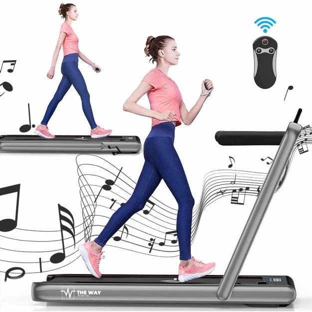 Poza cu Banda de alergat T4000 plus argintiu, 12km/h, 1.75 CP, 90 kg, TheWay - Resigilat