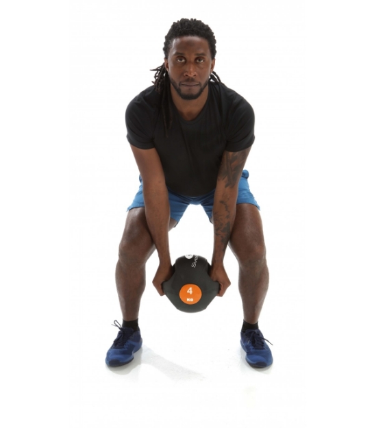 Poza cu Minge medicinala cu manere, 6kg, Sveltus