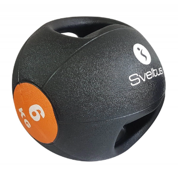 Poza cu Minge medicinala cu manere, 6kg, Sveltus