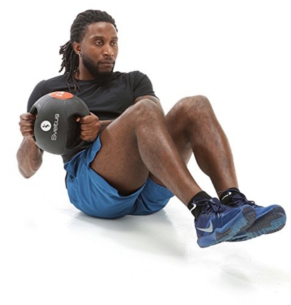 Poza cu Minge medicinala cu manere, 8kg, Sveltus