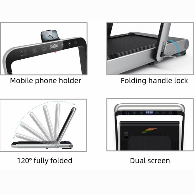 Poza cu Banda de alergat / mers, T5006, 17 km/h, 2.5 HP, 100kg, Negru, TheWay