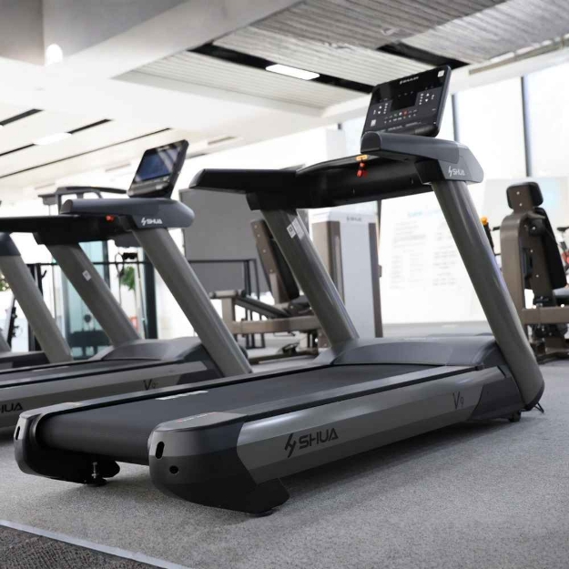 Poza cu Banda de alergare profesionala V9, 6CP AC, 20 km/h, Ecran 15.6" LED, SHUA