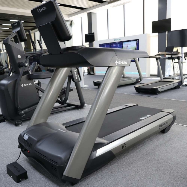 Poza cu Banda de alergare profesionala V9, 6CP AC, 20 km/h, Ecran 15.6" LED, SHUA