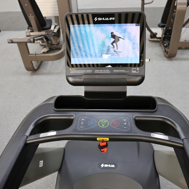 Poza cu Banda de alergare profesionala V9+, 6CP, 20 km/h, ecran tactil 21.5″ SHUA 