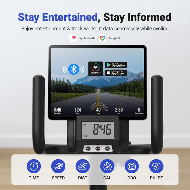 Poza cu Banda de alergare Merach T12B1 3-în-1 cu înclinație de 6%