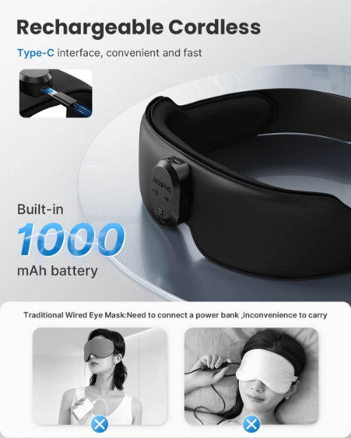 Poza cu Mască pentru somn cu aromaterapie RENPHO Eyesnooze GS003