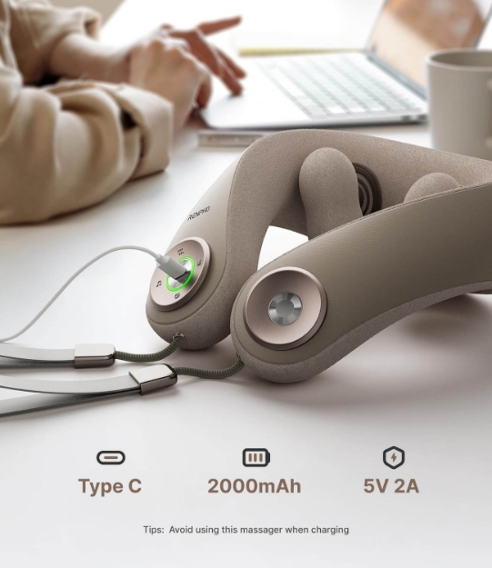 Poza cu Mini aparat de masaj pentru gât RENPHO U-Neck