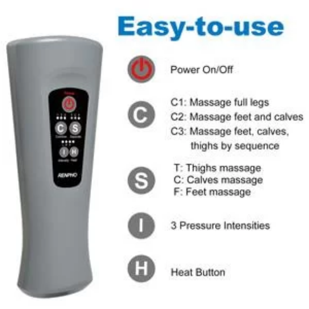 Poza cu Aparat de masaj cu compresie și încălzire pentru picioare și gambe RENPHO ALM071H