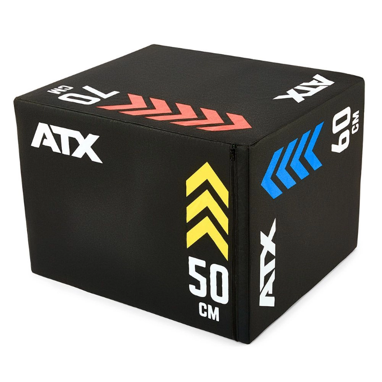 Poza cu Soft Plyo Box ATX 50 / 60 / 70 cm – cutie pliometrică profesională cu protecție – HIIT / Cross Training