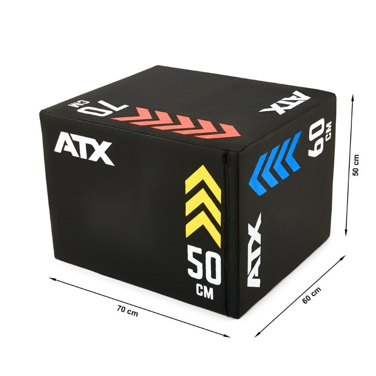 Poza cu Soft Plyo Box ATX 50 / 60 / 70 cm – cutie pliometrică profesională cu protecție – HIIT / Cross Training