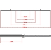 Poza cu Bară Olimpică Powerlifting ATX 20 kg, 220 cm, Ø 50 mm, Crom Dur, Capacitate 700 kg