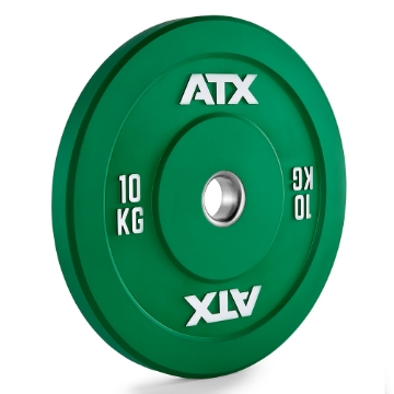 Poza cu ATX Color Full Rubber Bumper Plate 10 kg - Disc cauciucata colorata ATX 10 kg
