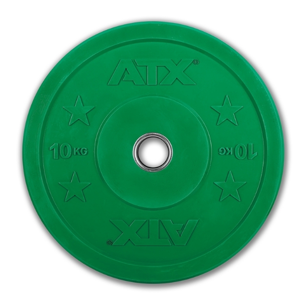 Poza cu ATX Color Full Rubber Bumper Plate 10 kg - Disc cauciucata colorata ATX 10 kg