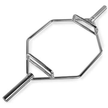Poza cu Hex Bar cromată pentru antrenament | Bară hexagonală B-War